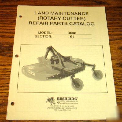bush hog 3008 parts manual